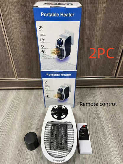 Portable Heater with Remote Control – Energy Efficient Warm Air Blower (EU Plug)