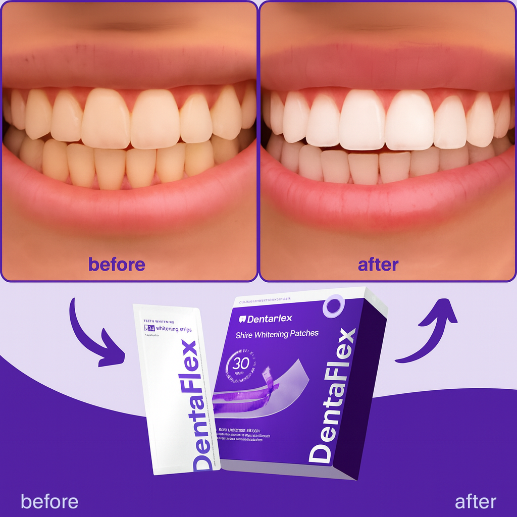 DentaFlex™ Teeth Whitening Strips – 95% valkoisemmat hampaat 30 minuutissa